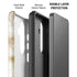 Gold and White Marble Galaxy S26 Plus Impact Case