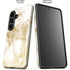 Gold and White Marble Galaxy S26 Plus Impact Case