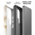 Gold and White Marble Galaxy S26 Ultra Impact Case