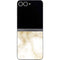 Gold and White Marble Galaxy Z Flip6 Skin