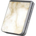 Gold and White Marble Galaxy Z Flip6 Skin
