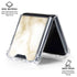 Gold and White Marble Galaxy Z Flip6 Clear Case