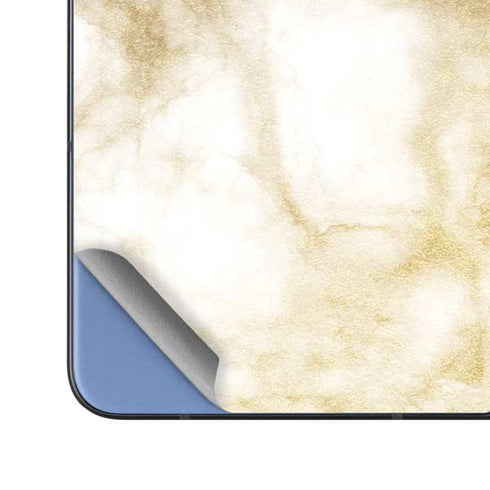 Gold and White Marble Galaxy Z Fold5 5G Skin