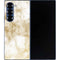 Gold and White Marble Galaxy Z Fold6 Skin