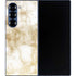 Gold and White Marble Galaxy Z Fold6 Skin