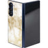 Gold and White Marble Galaxy Z Fold6 Skin