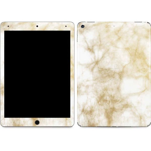 Gold and White Marble iPad Skins