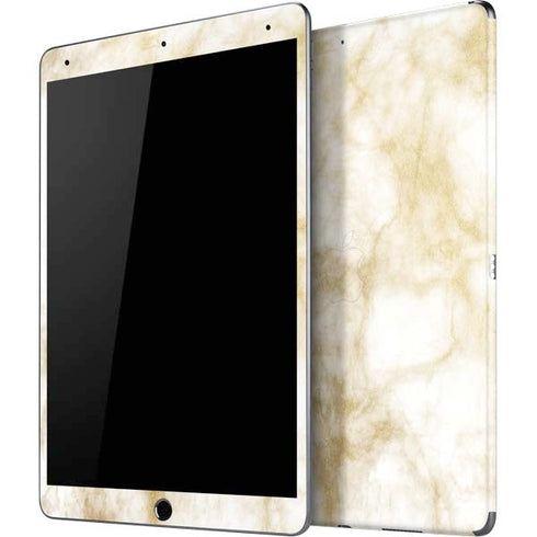 Gold and White Marble iPad Skins
