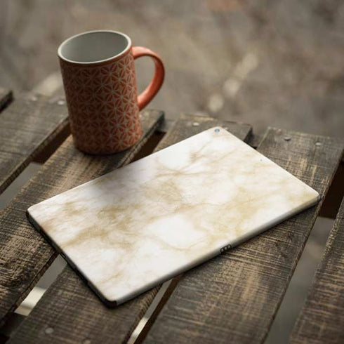Gold and White Marble iPad Skins