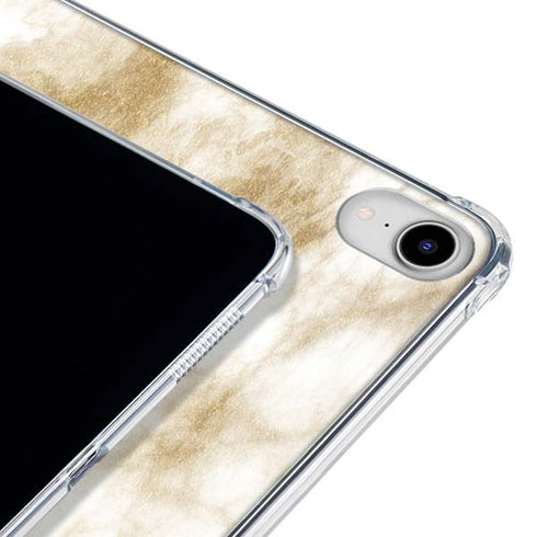 Gold and White Marble iPad 11th Gen (2025) Clear Case