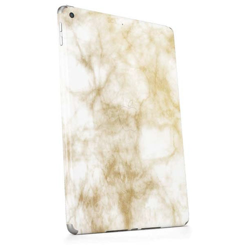 Gold and White Marble Apple iPad Skin