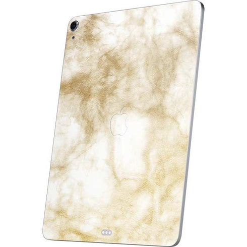 Gold and White Marble Apple iPad Air Skin