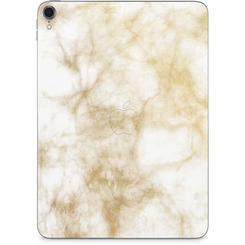 Gold and White Marble Apple iPad Pro Skin