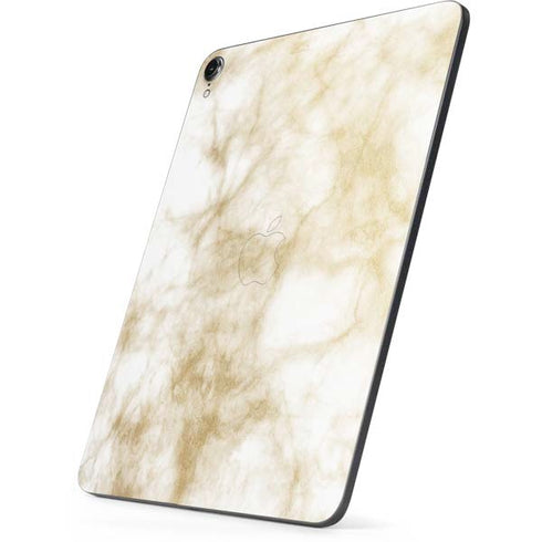 Gold and White Marble Apple iPad Pro Skin
