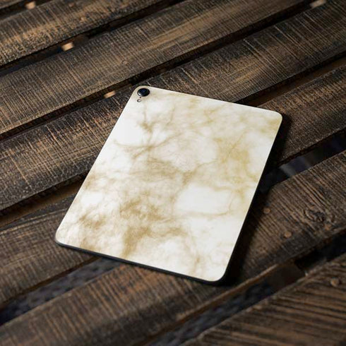 Gold and White Marble Apple iPad Pro Skin