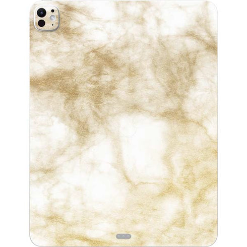 Gold and White Marble iPad Pro 13in M4 (2024) Skin