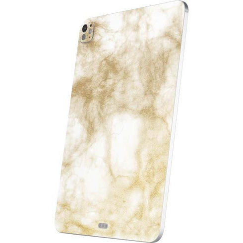 Gold and White Marble iPad Pro 13in M4 (2024) Skin