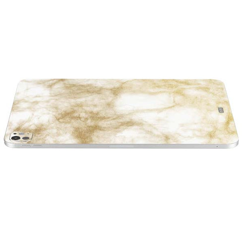 Gold and White Marble iPad Pro 13in M4 (2024) Skin