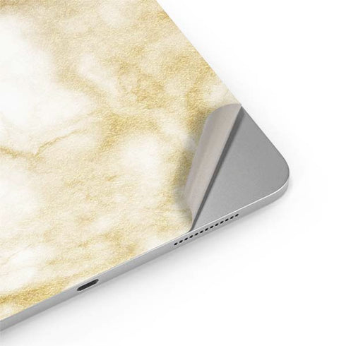 Gold and White Marble iPad Pro 13in M4 (2024) Skin