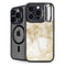 Gold and White Marble iPhone 13 Pro Max Kickstand Case