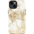 Gold and White Marble iPhone 15 Impact Case