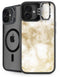 Gold and White Marble iPhone 16 Kickstand Case