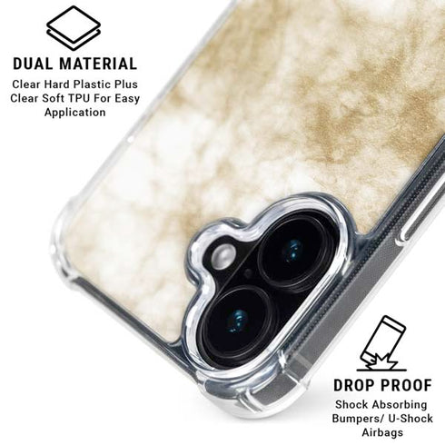 Gold and White Marble iPhone 16 MagSafe Case