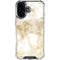 Gold and White Marble iPhone 16 Plus Clear Case