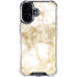 Gold and White Marble iPhone 16 Plus Clear Case