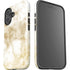 Gold and White Marble iPhone 16 Plus Impact Case