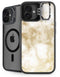 Gold and White Marble iPhone 16 Plus Kickstand Case
