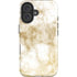 Gold and White Marble iPhone 16 Plus Magsafe Impact Case
