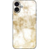 Gold and White Marble iPhone 16 Plus Skin