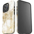 Gold and White Marble iPhone 16 Pro Impact Case