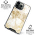 Gold and White Marble iPhone 16 Pro Max Clear Case