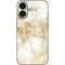 Gold and White Marble iPhone 16 Skin