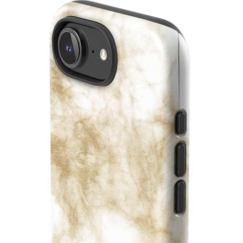 Gold and White Marble iPhone 16e Impact Case