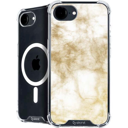 Gold and White Marble iPhone 16e MagSafe Case