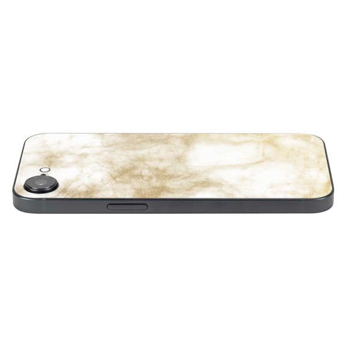 Gold and White Marble iPhone 16e Skin
