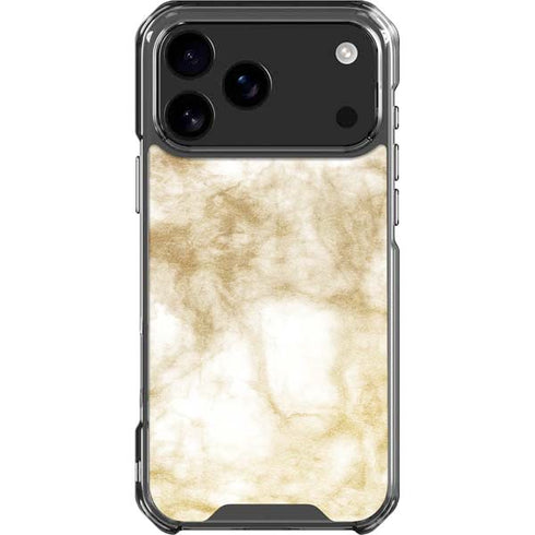 Gold and White Marble iPhone 18 Pro Max Clear Case