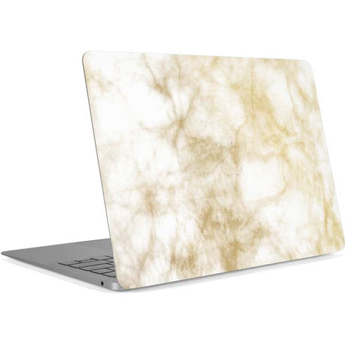 Gold and White Marble Apple MacBook Air Skin