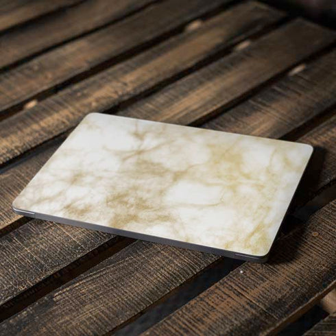 Gold and White Marble Apple MacBook Air Skin