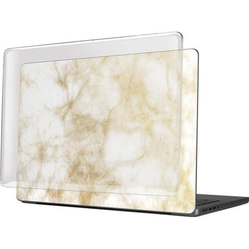 Gold and White Marble MacBook Pro 14in (2021-24) Case plus Skin