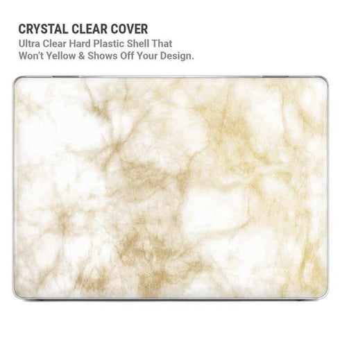 Gold and White Marble MacBook Pro 14in (2021-24) Case plus Skin