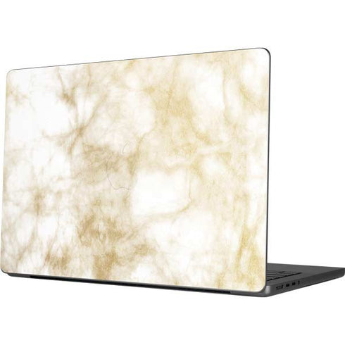 Gold and White Marble Apple MacBook Pro 14-inch Skin