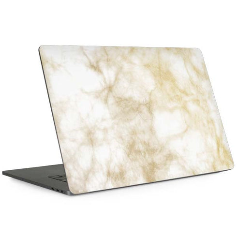 Gold and White Marble MacBook Skins