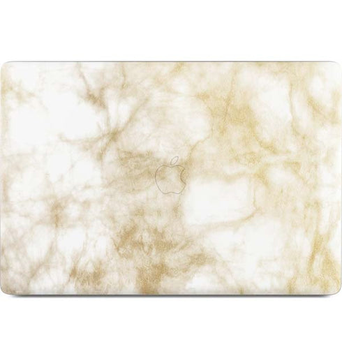 Gold and White Marble MacBook Skins