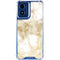 Gold and White Marble Moto G 5G (2024) Clear Case