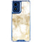 Gold and White Marble Moto G Play 4G (2024) Clear Case