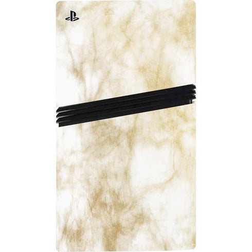 Gold and White Marble PS5 Pro Bundle Skin